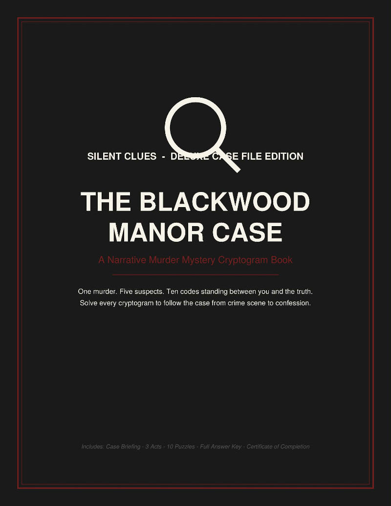 Silent Clues: The Blackwood Manor Case (Deluxe Narrative Cryptogram Book)